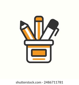 stationary icon, isolated colored icon theme workplace
