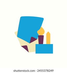 stationary icon, isolated icon in light background, perfect for website, blog, logo, graphic design, social media, UI, mobile app