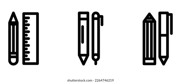 stationary icon or logo isolated sign symbol vector illustration - high quality black style vector icons
