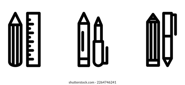 stationary icon or logo isolated sign symbol vector illustration - high quality black style vector icons
