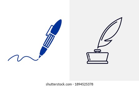 Stationary icon logo vector template, Education icon concepts, Creative design