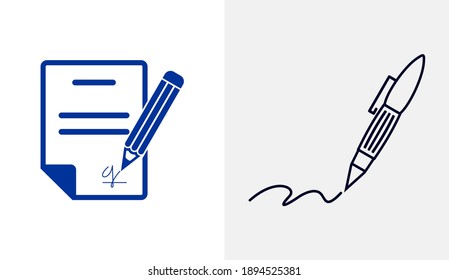 Stationary icon logo vector template, Education icon concepts, Creative design
