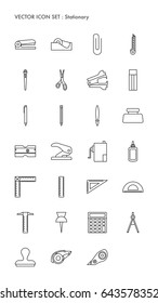 Stationary icon set