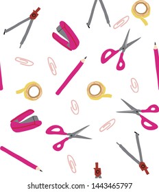 stationary item seamlesss pattern background material