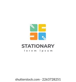 stationary logo template - vector illustration