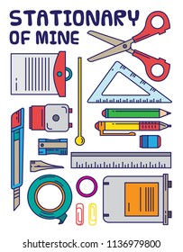 Stationary of mine Vector set