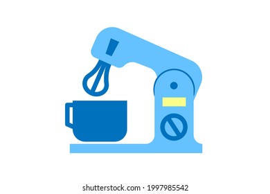 Stationary mixer icon. Vector linear sign, symbol, logo of kitchen stationary mixer for mobile concept and web design. Icon for website of the store of household appliances, gadgets and electronics.
