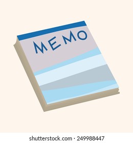 stationary note theme elements vector,eps