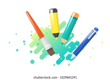 Stationary office equipment background concept