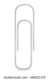 stationary paper clip stock vector illustration isolated on white background
