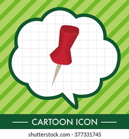 stationary pushpin theme elements vector,eps