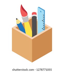 Stationary rack isometric icon