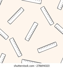 stationary ruler , cartoon seamless pattern background