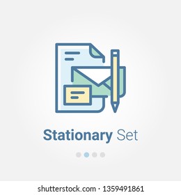 Stationary Set Vector icon