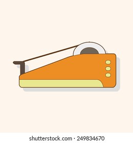 stationary tape dispenser theme elements vector,eps