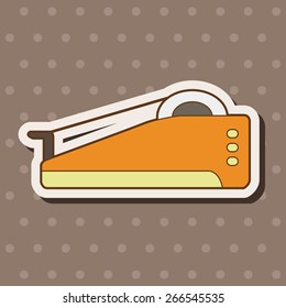stationary tape dispenser theme elements vector,eps