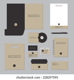 Stationary template design. Corporate identity business set.