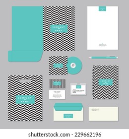 Stationary template design. Corporate identity business set.