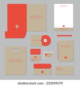 Stationary template design. Corporate identity business set.