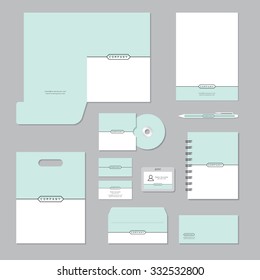 Stationary template design. Corporate identity business set.
