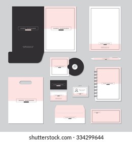 Stationary template design. Corporate identity business set.