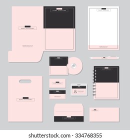 Stationary template design. Corporate identity business set.