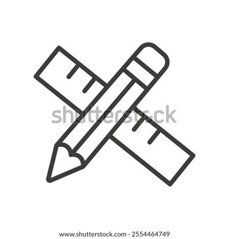 Stationary thin liner icon vector.
