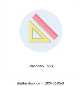 Stationary Tools or Editing Tools Icon Concept