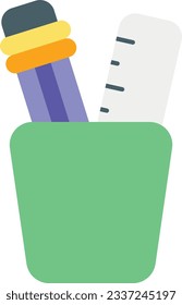 stationary tools flat icons design