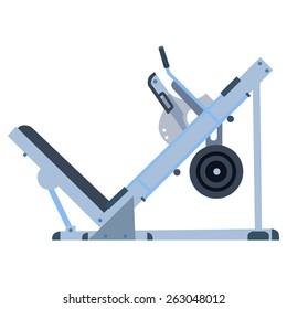Stationary trainer for fitness and weightlifting in the gym. Sport and health