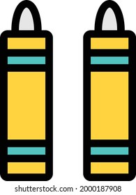 icono de línea de color de vector estacionario