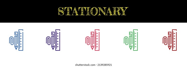 stationary vector icon, Vector EPS 10 illustration style