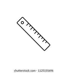 stationary vector icon, pencil and ruler - school education icon