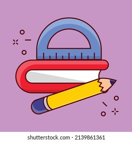 stationary Vector illustration on a transparent background.Premium quality symmbols. vector line flat  icon for concept and graphic design.