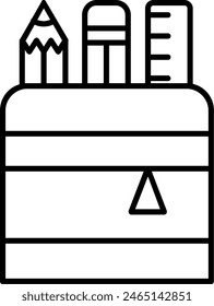 Stationary Vector Line Icon Design