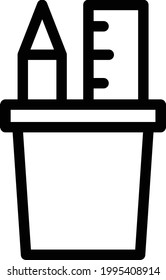 stationary vector thin line icon