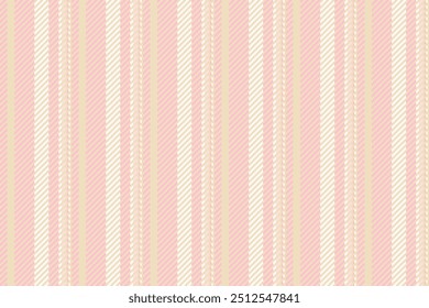 Franja de Vertical de Vector estacionario, textura de fondo de líneas de departamento. Patrón de pieza de tela sin costuras textil en colores claros y rosados.