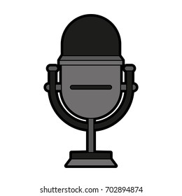 stationary vintage microphone icon image