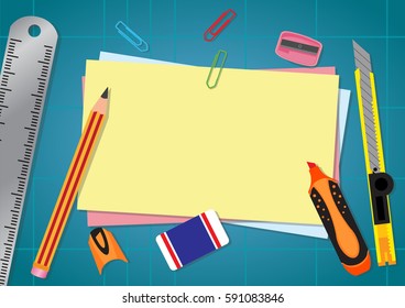 stationery background vector illustration