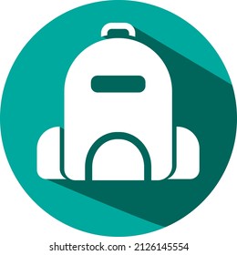 Stationery backpack, illustration, vector on a white background.