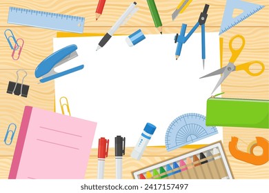 Stationery banner background vector illustration