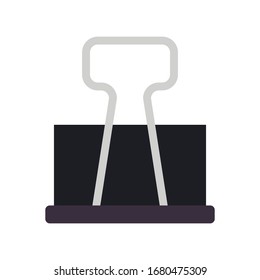 Stationery binder clip icon isolated on white background. Vector illustration