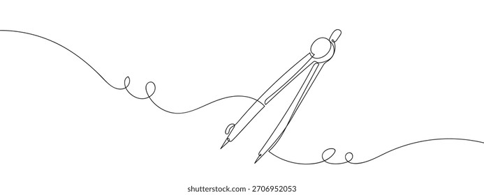 Círculo de papel de carta em uma ilustração de vetor de design de linha contínua.
