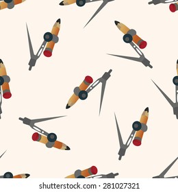 Stationery compasses , cartoon seamless pattern background