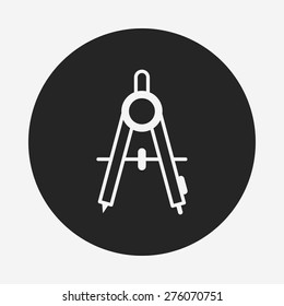 Stationery compasses icon