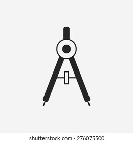 Stationery compasses icon