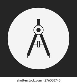 Stationery compasses icon