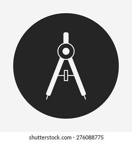 Stationery compasses icon