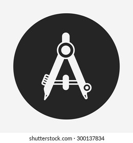 Stationery compasses icon