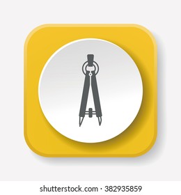 Stationery compasses icon